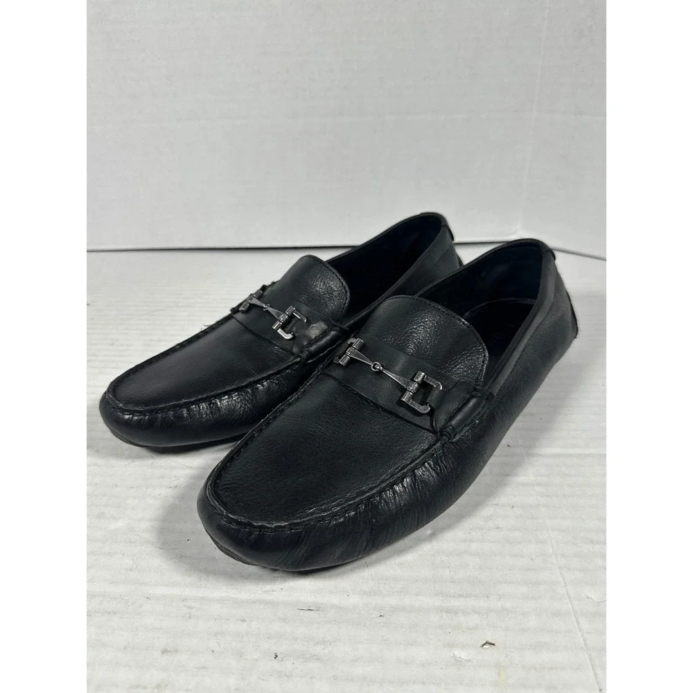 Cole Haan Somerset Driver‎ Mens 12 M Black Leather Bit Loafers C25980 Slip On